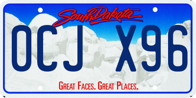 SD license plate 0CJX96