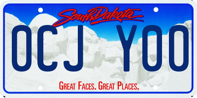 SD license plate 0CJY00