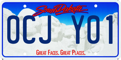SD license plate 0CJY01
