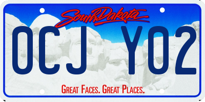 SD license plate 0CJY02