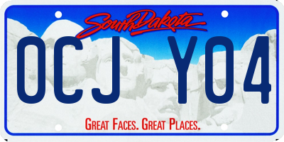 SD license plate 0CJY04