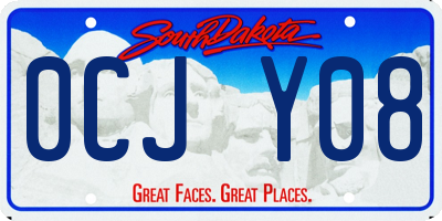 SD license plate 0CJY08