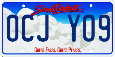 SD license plate 0CJY09