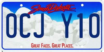 SD license plate 0CJY10