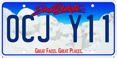 SD license plate 0CJY11