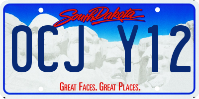 SD license plate 0CJY12