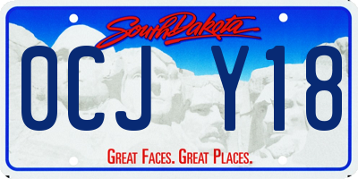 SD license plate 0CJY18