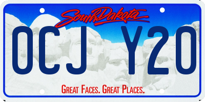 SD license plate 0CJY20
