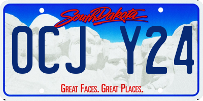 SD license plate 0CJY24