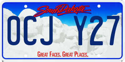 SD license plate 0CJY27