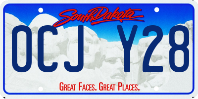 SD license plate 0CJY28