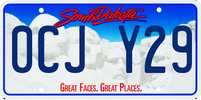 SD license plate 0CJY29