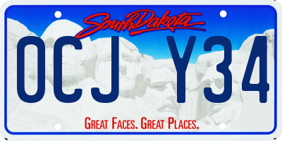 SD license plate 0CJY34