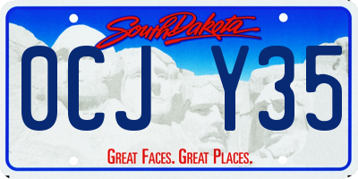 SD license plate 0CJY35