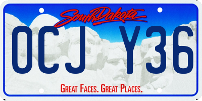 SD license plate 0CJY36