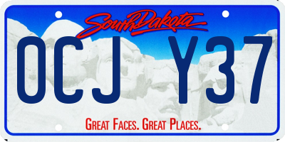 SD license plate 0CJY37