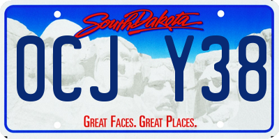 SD license plate 0CJY38