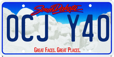 SD license plate 0CJY40