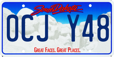 SD license plate 0CJY48