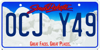 SD license plate 0CJY49