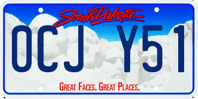 SD license plate 0CJY51