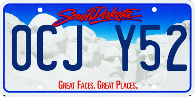 SD license plate 0CJY52