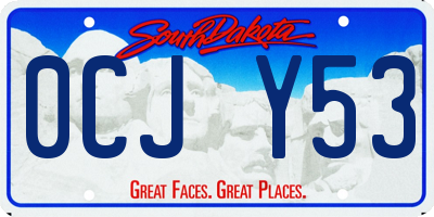 SD license plate 0CJY53