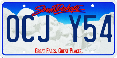 SD license plate 0CJY54