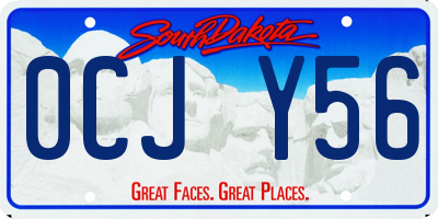 SD license plate 0CJY56