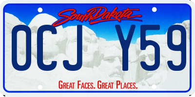 SD license plate 0CJY59
