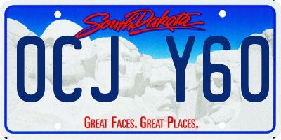 SD license plate 0CJY60