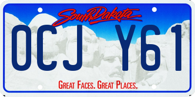 SD license plate 0CJY61