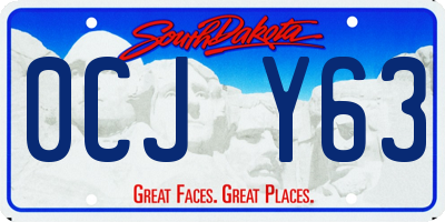 SD license plate 0CJY63