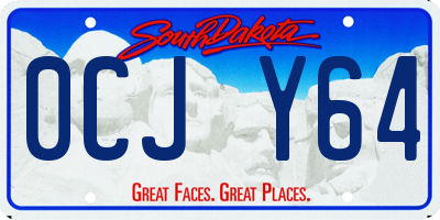 SD license plate 0CJY64