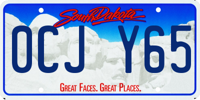 SD license plate 0CJY65