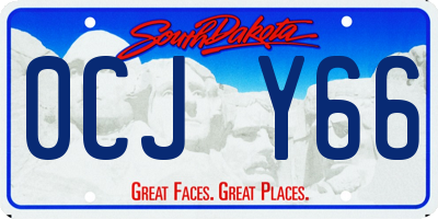 SD license plate 0CJY66