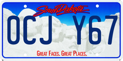 SD license plate 0CJY67