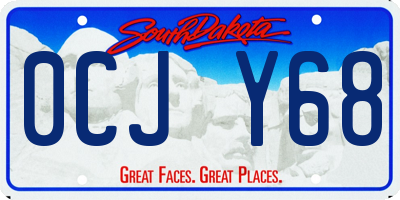 SD license plate 0CJY68