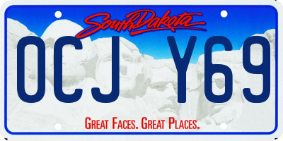 SD license plate 0CJY69