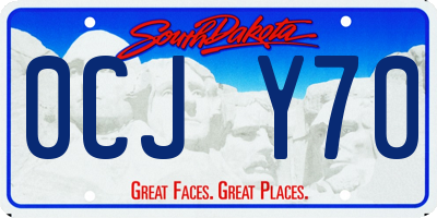 SD license plate 0CJY70