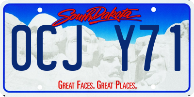 SD license plate 0CJY71
