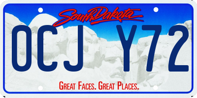SD license plate 0CJY72