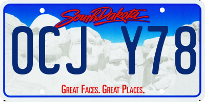 SD license plate 0CJY78