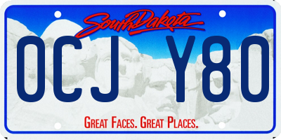 SD license plate 0CJY80