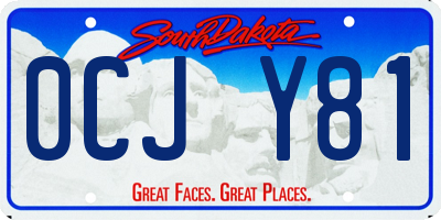SD license plate 0CJY81