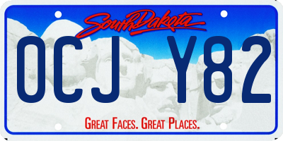 SD license plate 0CJY82