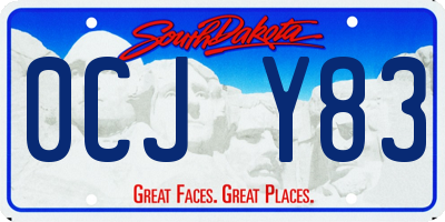 SD license plate 0CJY83