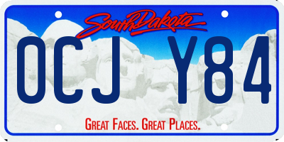 SD license plate 0CJY84