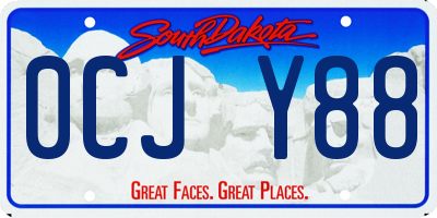 SD license plate 0CJY88