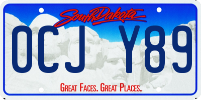 SD license plate 0CJY89